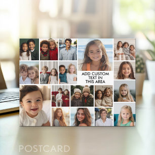 Carte Postale Collage photo personnalisé 18 sur tout l'espace