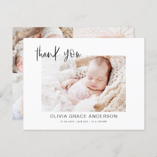 Carte Postale Collage photo simple Merci bébé