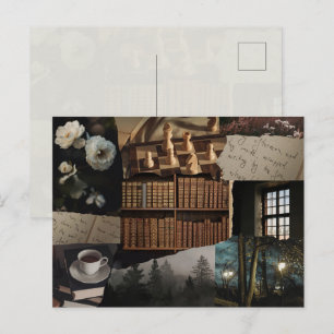 Carte Postale Collage scrapbook d'academia sombre / doux