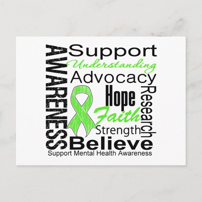 Carte Postale Collage - Sensibilisation à la santé mentale (Devant)