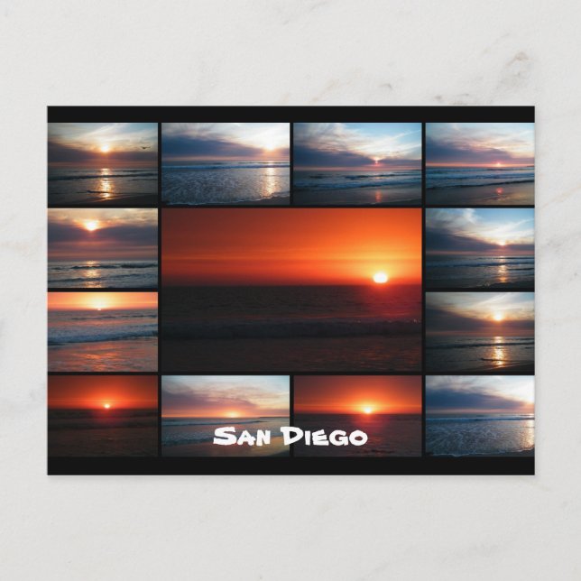 Carte Postale Collage Sunset (Devant)