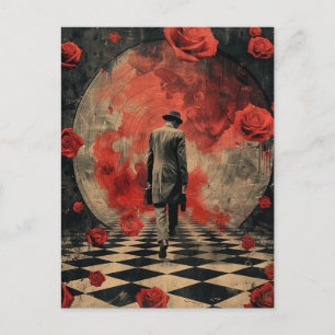 Carte Postale Collage Surreal Business Person