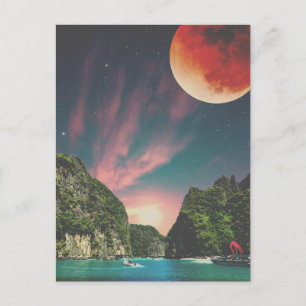 Carte Postale Collage surréaliste beau paysage