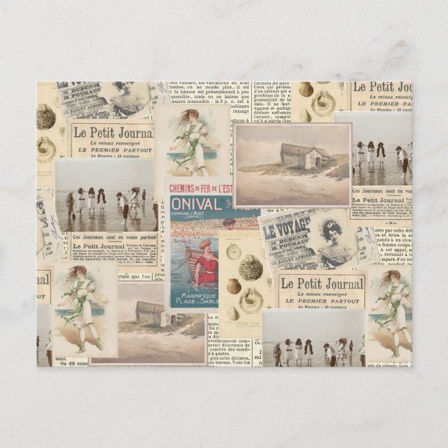 Carte postale Collage vintage (Devant)