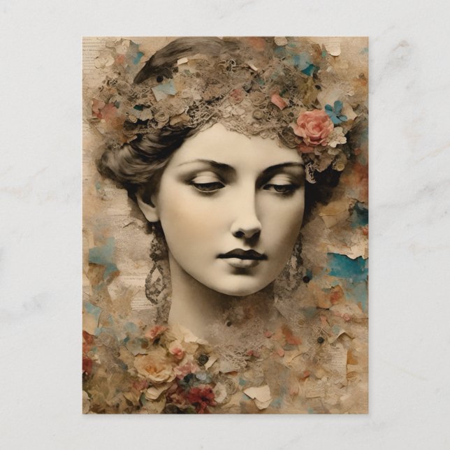 Carte postale Collage vintage (Devant)