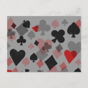 Carte Postale Collage vintage - Rouge et Noir