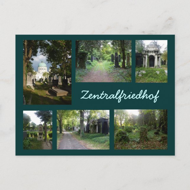 Carte Postale Collage Zentralfriedhof (Devant)