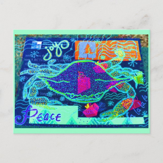 Carte Postale Collecte de crabes de la paix (Devant)
