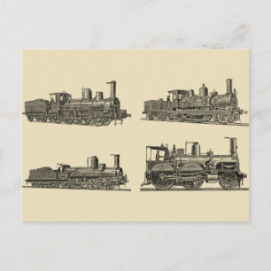 Carte Postale Collecteur industriel de locomotives de train vint