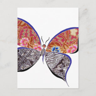 Carte Postale collection batik et papillon no 6