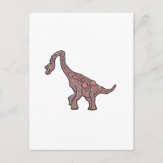 Carte Postale Collection de dessins animés Brachiosaurus Crayon