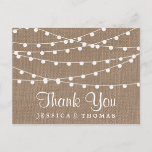 Carte Postale Collection de Mariages Rustic Burlap