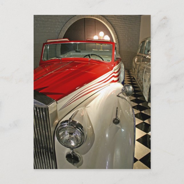 Carte Postale Collection de voitures à la Fondation Liberace et (Devant)