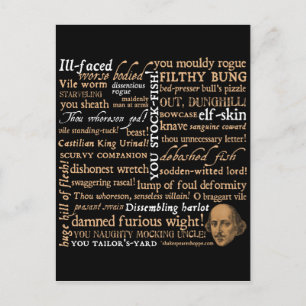 Carte Postale Collection Insultes Shakespeare