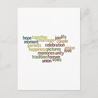 Carte Postale Collection Mariage De Mots (Wordle Mariage)