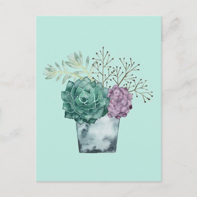 Carte Postale Collection plante Happy | Succulents (Devant)