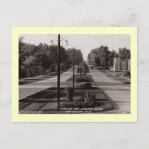 Carte Postale College Ave., Fort Collins, Colorado Vintage