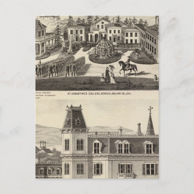 Carte Postale Collège, école, Benicia (Devant)