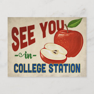 Carte Postale College Station Texas Apple - Vintage Travel