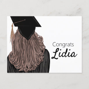 Carte Postale Collégienne diplômée du Collège de fin d'études
