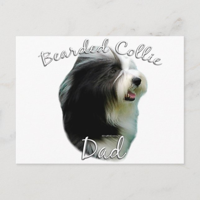 Carte Postale Collie barrée papa 2 (Devant)