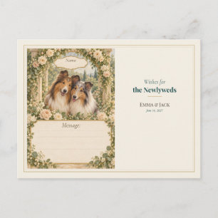 Carte Postale Collie Livre d'or des vœux de mariage