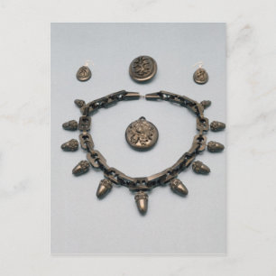 Carte Postale Collier, boucles d'oreilles, broche et pendentif, 