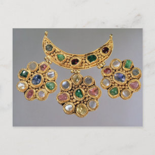 Carte Postale Collier en forme de croissant avec pendentif