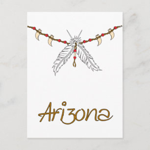 Carte Postale Collier en plume