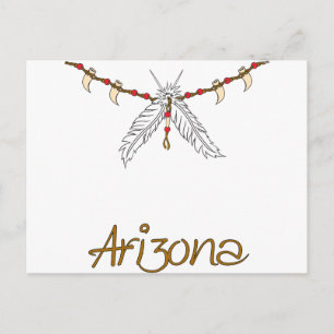 Carte Postale Collier en plume