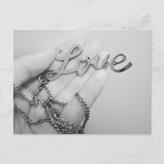 Carte Postale Collier pendentif amour design photo (Devant)