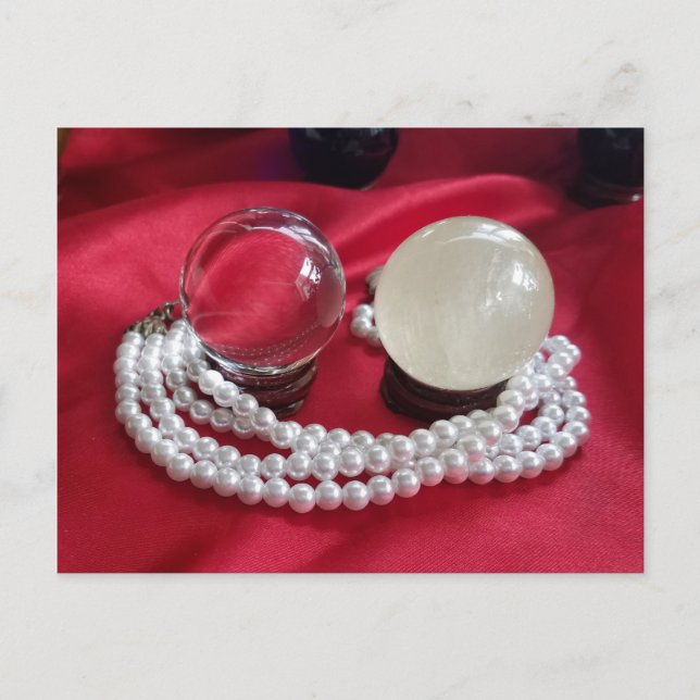Carte Postale Collier perle et boules de cristal Photo originale (Devant)
