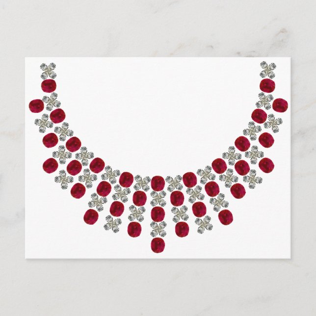 Carte Postale Collier Ruby Hugs and Kisses (Devant)