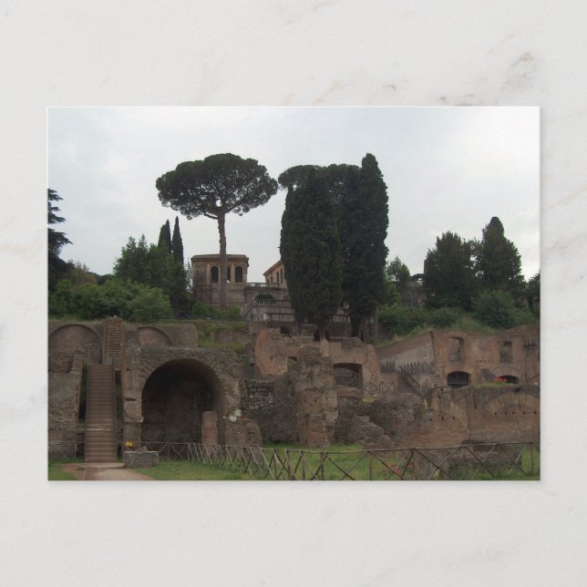 Carte Postale Colline de Palatine à Rome, Italie (Devant)