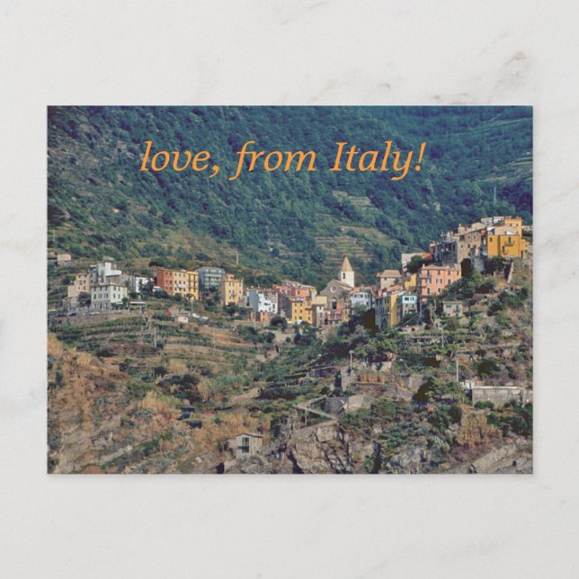 CARTE POSTALE "COLLINE DES VILLAGES ITALIENS/ LA ZONE CINQUE TER (Devant)