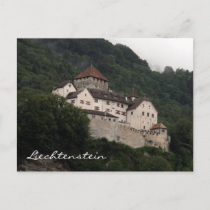 Carte Postale colline du château de vaduz