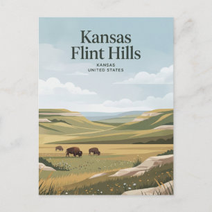 Carte Postale Collines de silex du Kansas