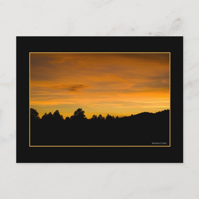 Carte Postale Collines Des Prairies Au Coucher Du Soleil (Devant)