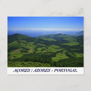 Carte Postale Collines vertes - Açores