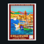 Carte Postale Collioure, Pyrénées, France, Bateaux sur le port,<br><div class="desc">Image parfaite pour votre nouvelle conception d'impression. Ce pourrait être un beau cadeau ou une "touche finale" pour décorer la maison.</div>