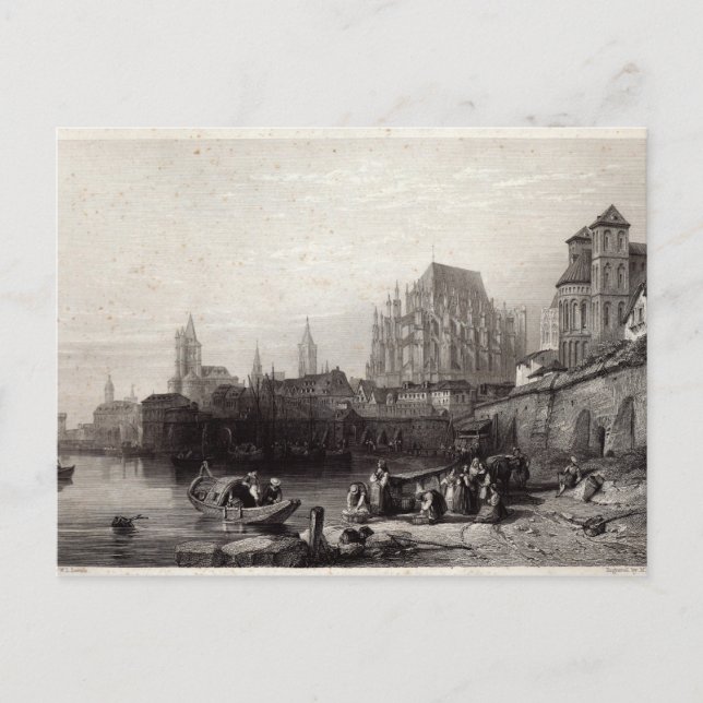 Carte Postale Cologne, gravée par M.J. Sterling (Devant)