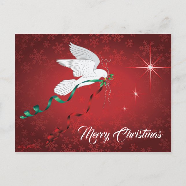 Carte Postale Colombe blanche (Devant)