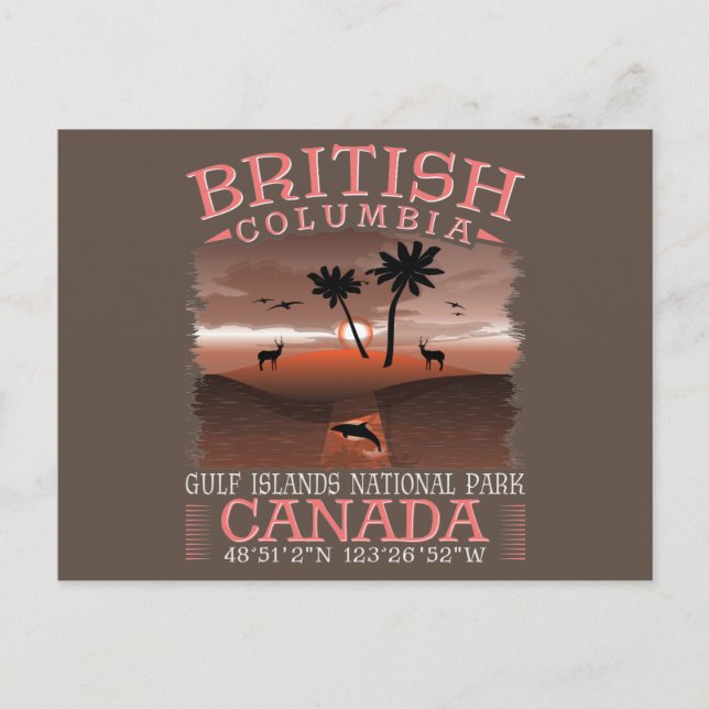 CARTE POSTALE COLOMBIE-BRITANNIQUE CANADA - PARC DES ÎLES DU GOL (Devant)