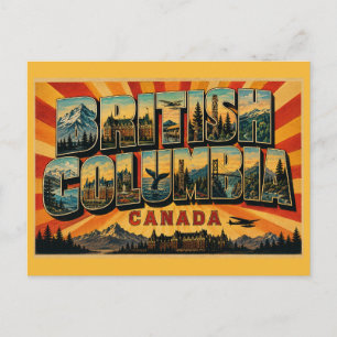 Carte Postale Colombie-Britannique Canada Vintage