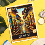 Carte Postale Colombie | Peinture Vintage<br><div class="desc">Embarquez pour un voyage à travers les paysages dynamiques de la Colombie avec notre carte postale Vintage captivante. Cette magnifique illustration exhale l'essence de la riche tapisserie culturelle de la Colombie, dépeinte dans un style de peinture vintage qui résonne avec des touches expressives et une palette de couleurs vives. En...</div>