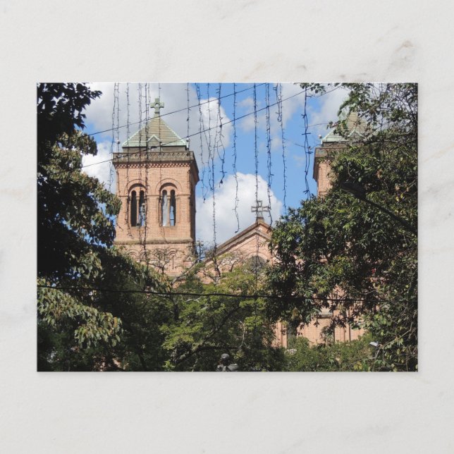 Carte Postale Colombie-Plaza Bolivar-Medellin-Iglesia (Devant)