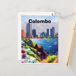 Carte Postale Colombo Travel Printable Poster - Sri Lanka Travel