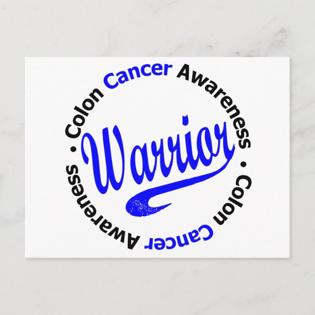 Carte Postale Colon Cancer Warrior (Devant)