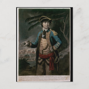 Carte Postale Colonel Benedict Arnold, pub. Londres, 1776