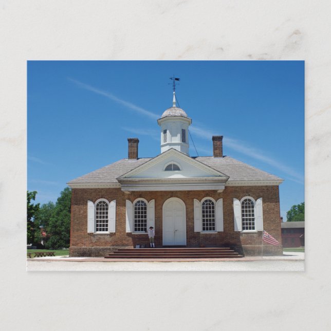 Carte Postale Colonial Williamsburg Courthouse (Devant)